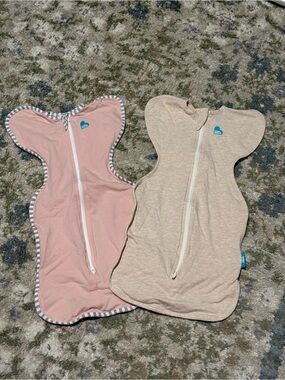 Love to dream 2-Pack Swaddle Sleep Sacks in Pink and Beige